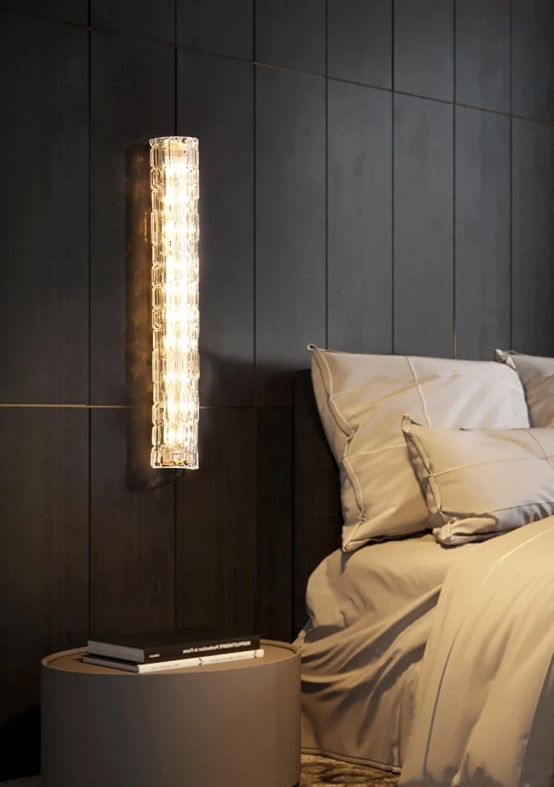 Glazen Wandlamp Goudkleurig Messing Integreerde LED 3000K-6000K Dimbaar Geïntegreerde Verlichting Woonkamer | Sansoti