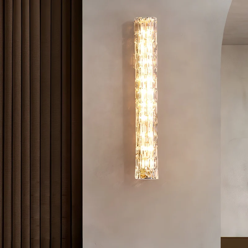 Glazen Wandlamp Goudkleurig Messing Integreerde LED 3000K-6000K Dimbaar Geïntegreerde Verlichting Woonkamer | Sansoti