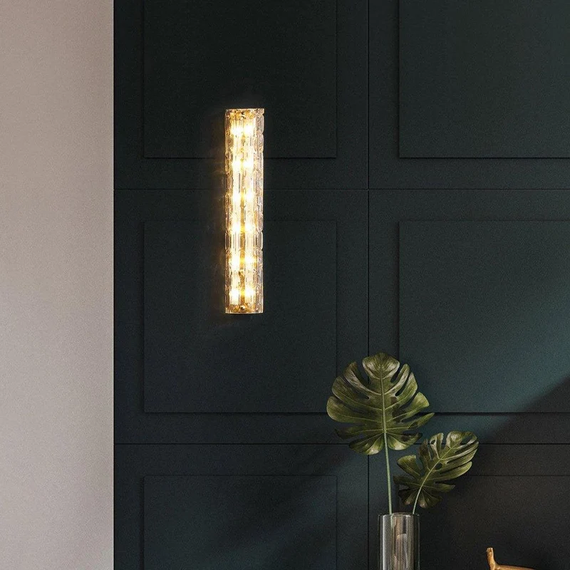 Glazen Wandlamp Goudkleurig Messing Integreerde LED 3000K-6000K Dimbaar Geïntegreerde Verlichting Woonkamer | Sansoti