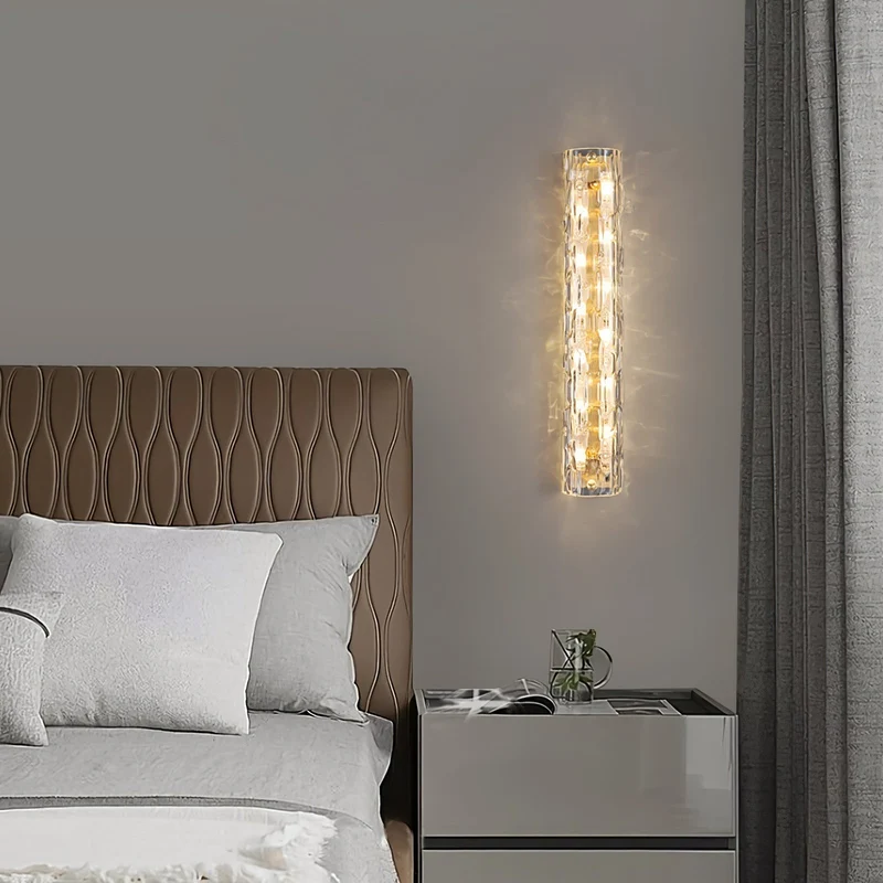 Glazen Wandlamp Goudkleurig Messing Integreerde LED 3000K-6000K Dimbaar Geïntegreerde Verlichting Woonkamer | Sansoti