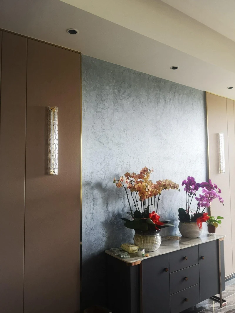 Glazen Wandlamp Goudkleurig Messing Integreerde LED 3000K-6000K Dimbaar Geïntegreerde Verlichting Woonkamer | Sansoti