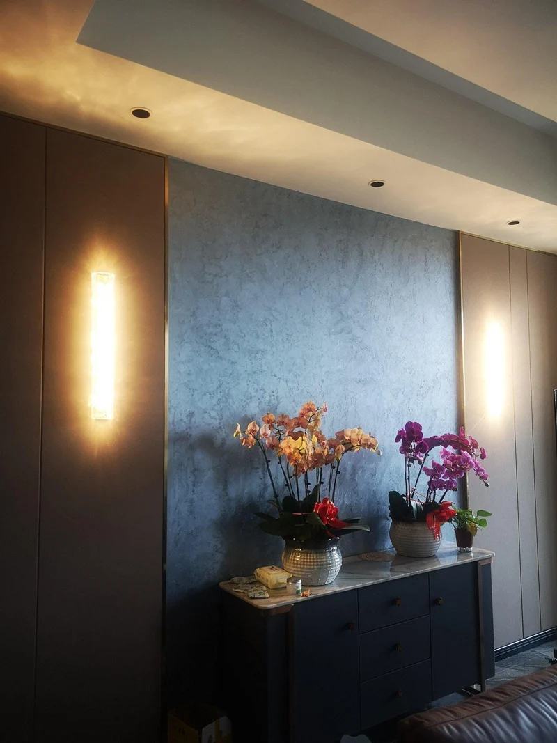 Glazen Wandlamp Goudkleurig Messing Integreerde LED 3000K-6000K Dimbaar Geïntegreerde Verlichting Woonkamer | Sansoti