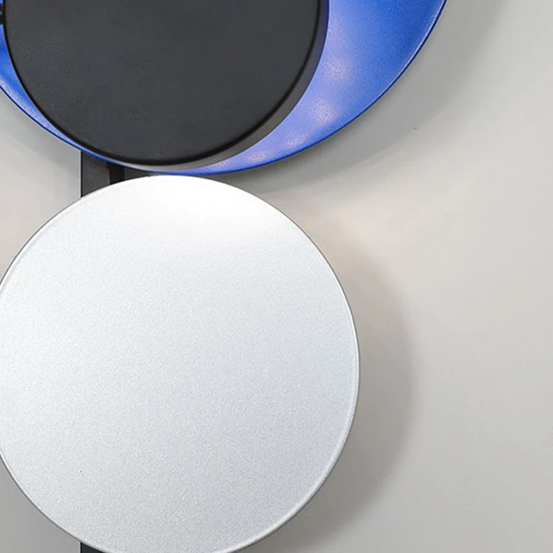 Moderne Cirkel Wandlamp LED Metaal Roze Blauw Groen Rood voor Woonkamer Slaapkamer Eetkamer Studeerkamer | Sansoti