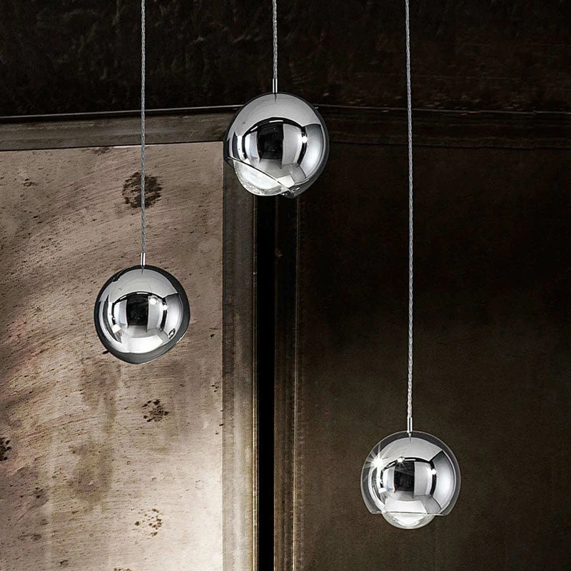 Bolvormige Hanglamp Goud Zilver Metaal Acryl Eetkamer Woonkamer Slaapkamer Modern Design Plafondverlichting | Sansoti