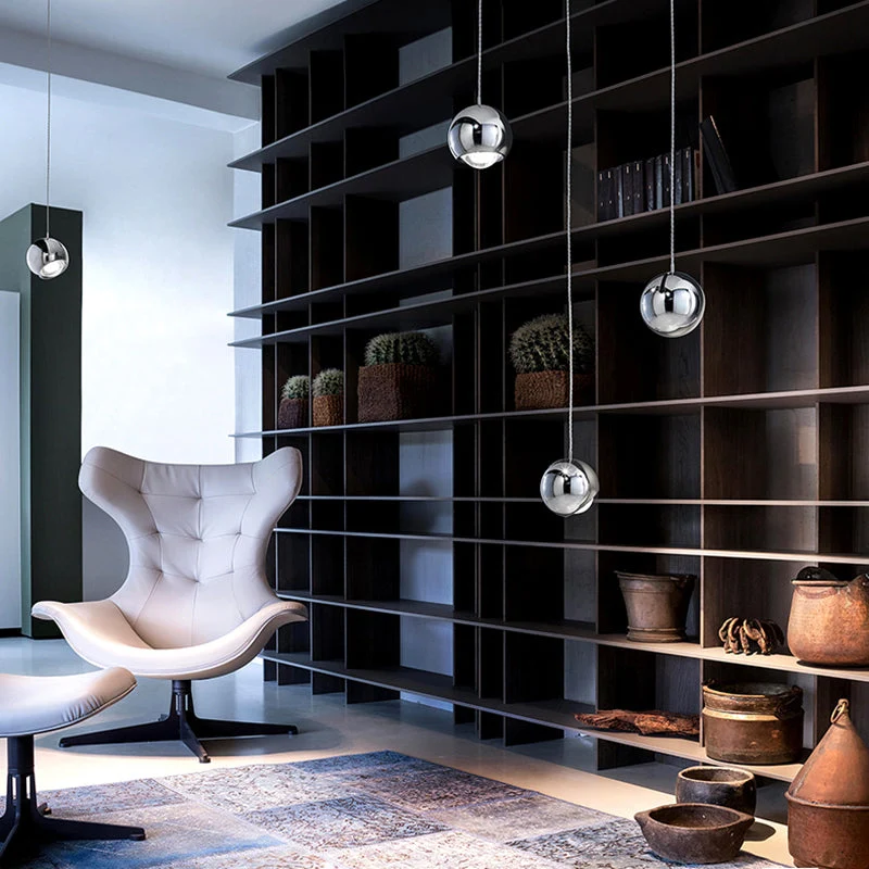 Bolvormige Hanglamp Goud Zilver Metaal Acryl Eetkamer Woonkamer Slaapkamer Modern Design Plafondverlichting | Sansoti