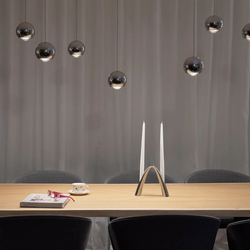 Bolvormige Hanglamp Goud Zilver Metaal Acryl Eetkamer Woonkamer Slaapkamer Modern Design Plafondverlichting | Sansoti