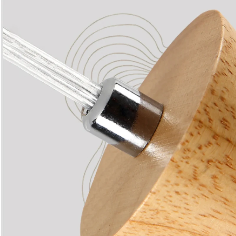 Hanglamp Glazen Bol met Houten Plafondbevestiging Warm Walnoot Elegante Sfeerverlichting voor Woonkamer | Sansoti