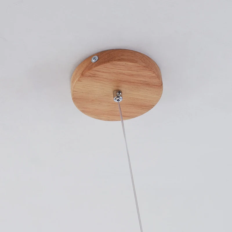 Hanglamp Glazen Bol met Houten Plafondbevestiging Warm Walnoot Elegante Sfeerverlichting voor Woonkamer | Sansoti