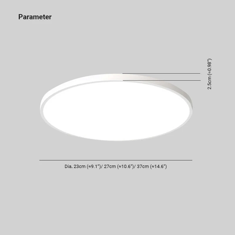 Ronde LED Plafondlamp Ultradun Design Wit Zwart voor Badkamer Entree Studeerkamer Energiezuinig Modern Verlichting | Sansoti