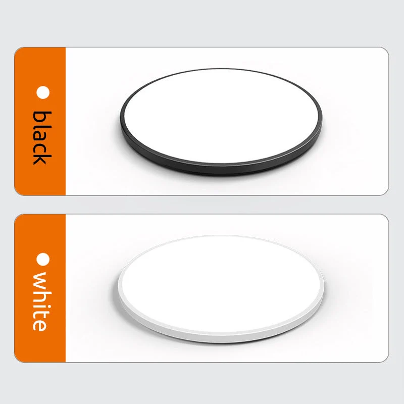 Ronde LED Plafondlamp Ultradun Design Wit Zwart voor Badkamer Entree Studeerkamer Energiezuinig Modern Verlichting | Sansoti