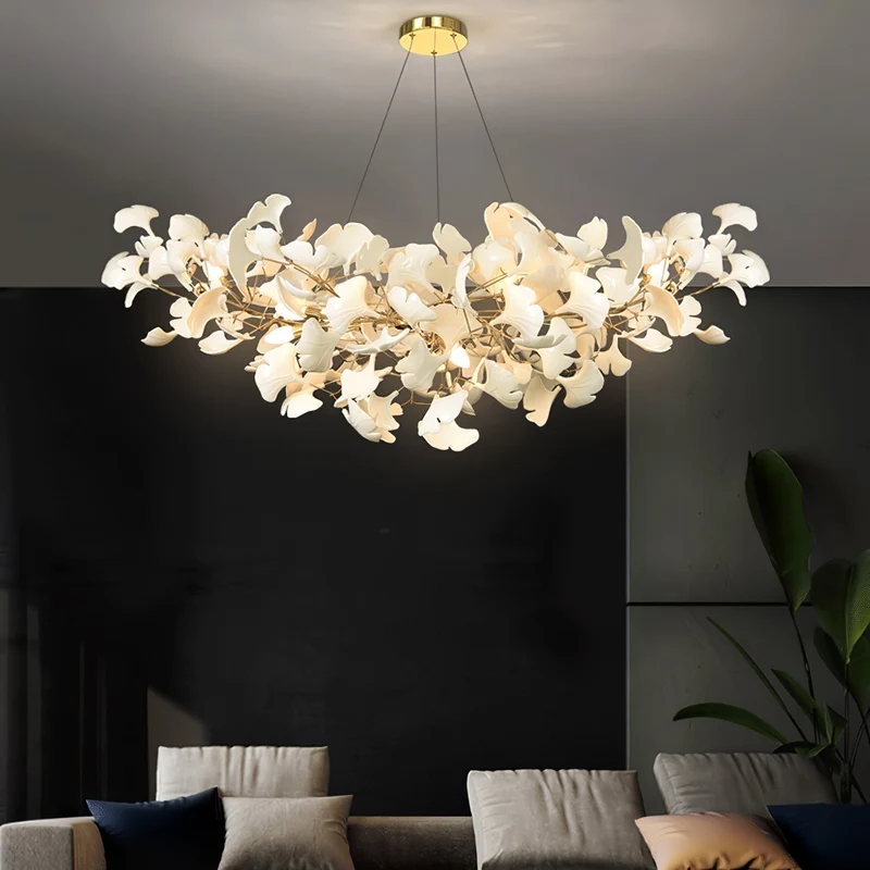 Keramische Hanglamp U-Vorm Goud Nikkel Woonkamer Eetkamer Slaapkamer Plafondverlichting Modern Design | Sansoti