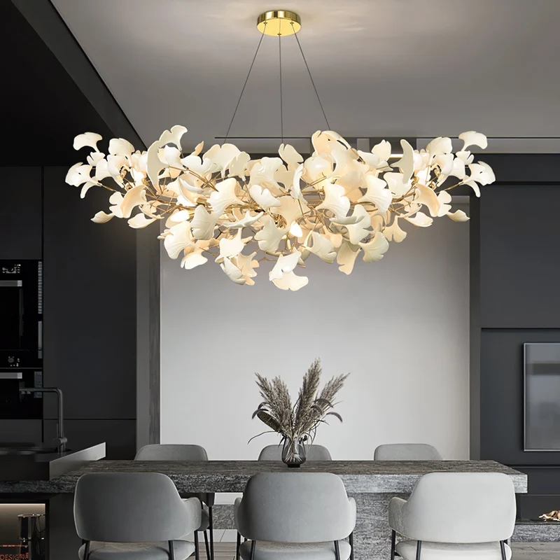 Keramische Hanglamp U-Vorm Goud Nikkel Woonkamer Eetkamer Slaapkamer Plafondverlichting Modern Design | Sansoti