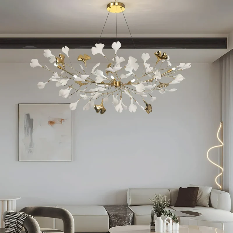 Keramische Hanglamp U-Vorm Goud Nikkel Woonkamer Eetkamer Slaapkamer Plafondverlichting Modern Design | Sansoti