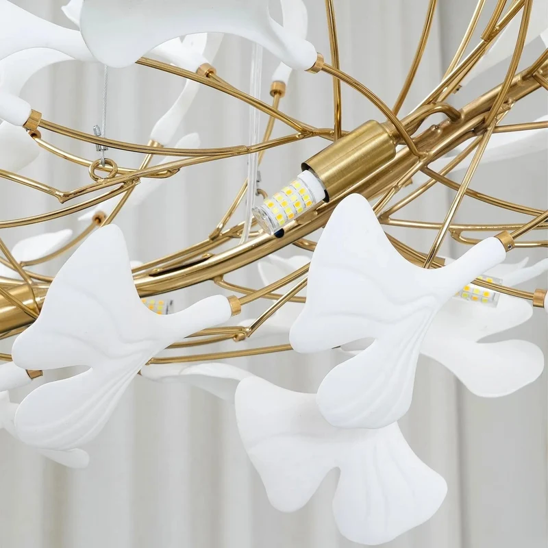 Keramische Hanglamp U-Vorm Goud Nikkel Woonkamer Eetkamer Slaapkamer Plafondverlichting Modern Design | Sansoti