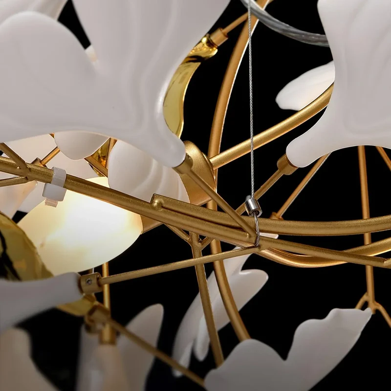 Keramische Hanglamp U-Vorm Goud Nikkel Woonkamer Eetkamer Slaapkamer Plafondverlichting Modern Design | Sansoti