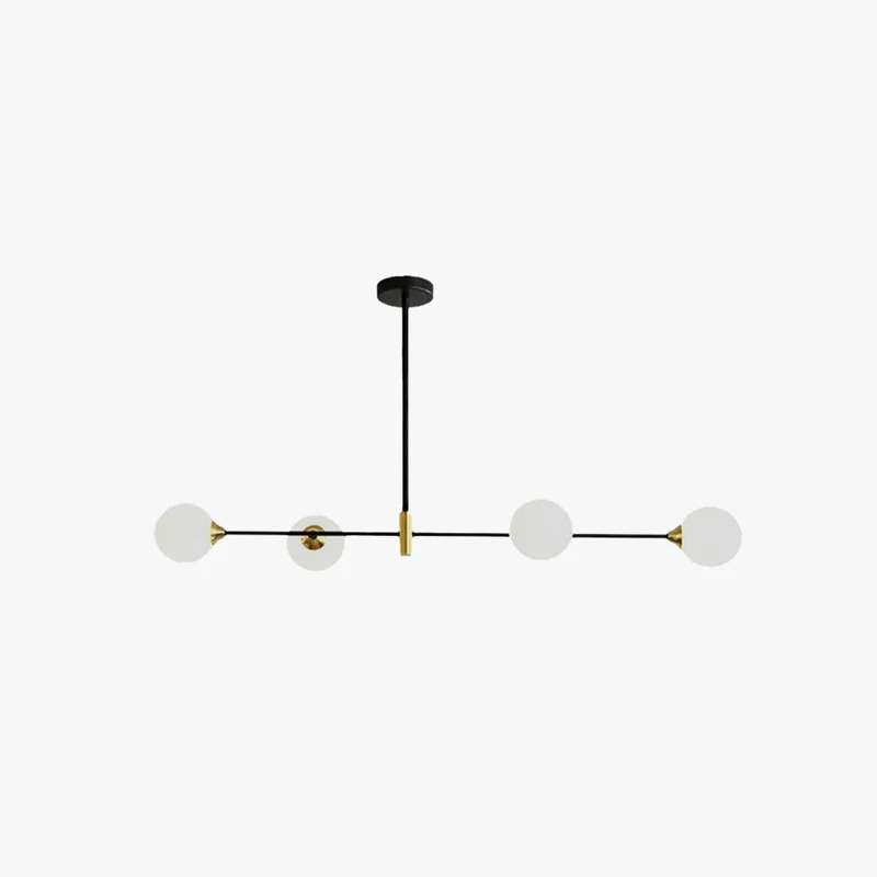 Hanglamp Bollenvorm Zwart Metaal Glas Verstelbaar Eetkamer Woonkamer Slaapkamer Scandinavisch Design | Sansoti