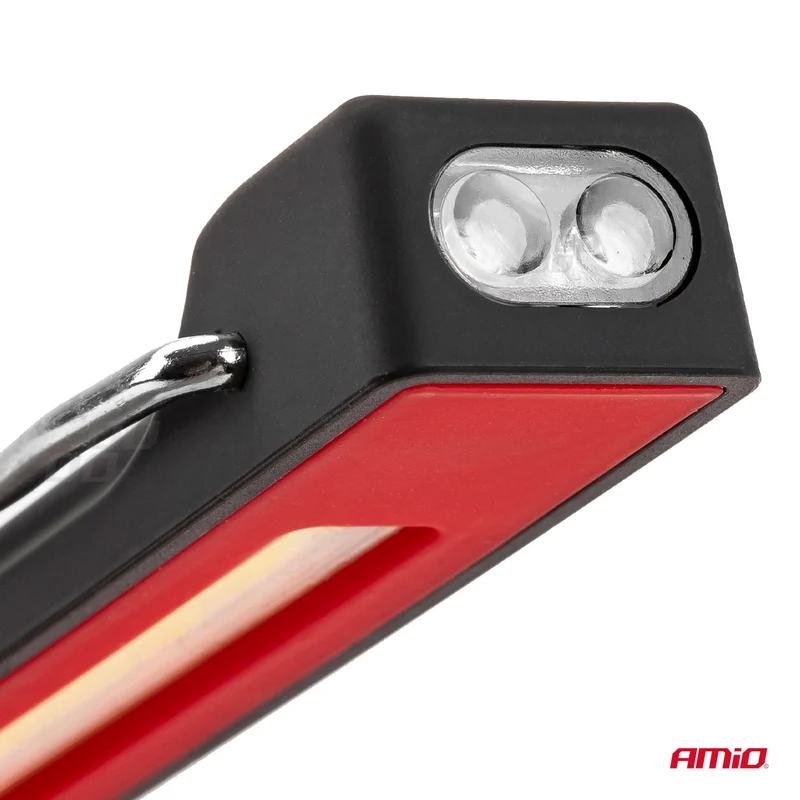 Wiederaufladbare schlanke Taschenlampe mit Magnet und Haken