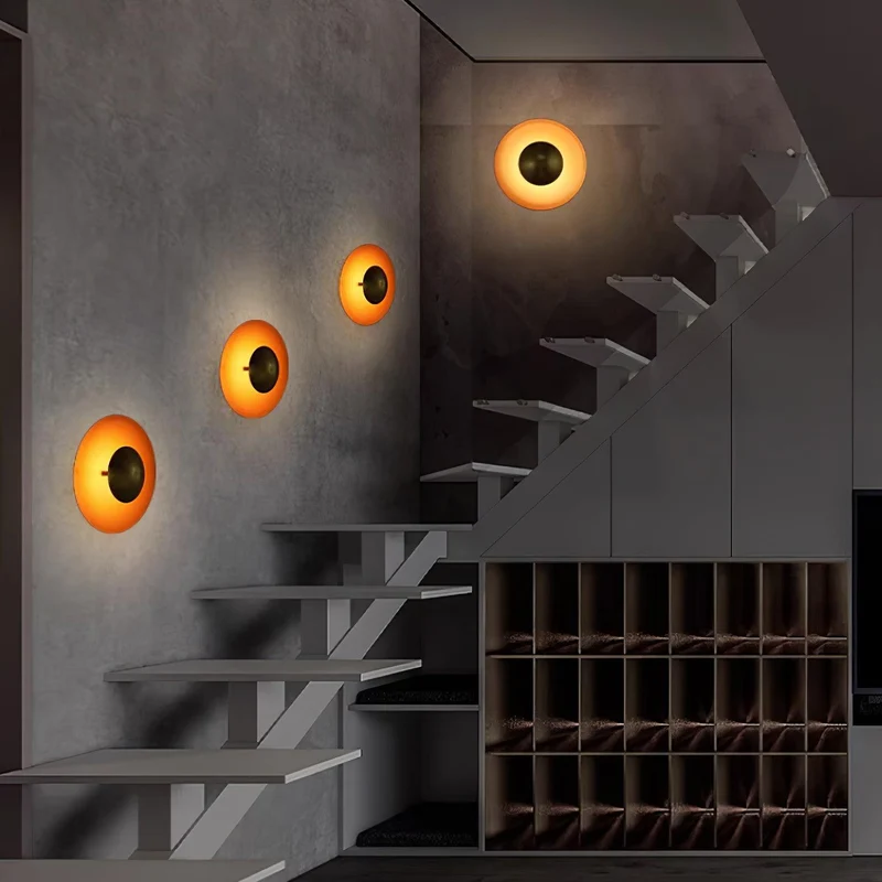 Ronde LED Wandlamp Eclipse Metaal Plafondlamp Modern Minimalistische Verlichting Woonkamer Slaapkamer | Sansoti