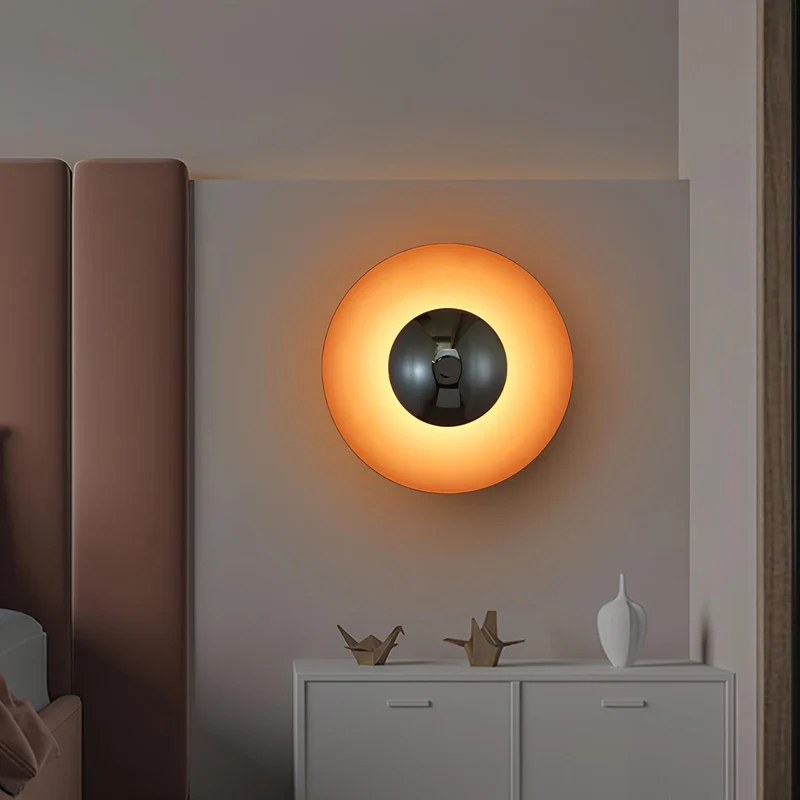 Ronde LED Wandlamp Eclipse Metaal Plafondlamp Modern Minimalistische Verlichting Woonkamer Slaapkamer | Sansoti