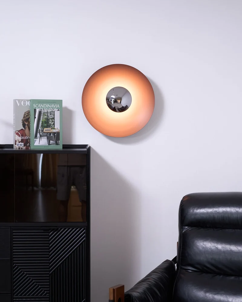 Ronde LED Wandlamp Eclipse Metaal Plafondlamp Modern Minimalistische Verlichting Woonkamer Slaapkamer | Sansoti