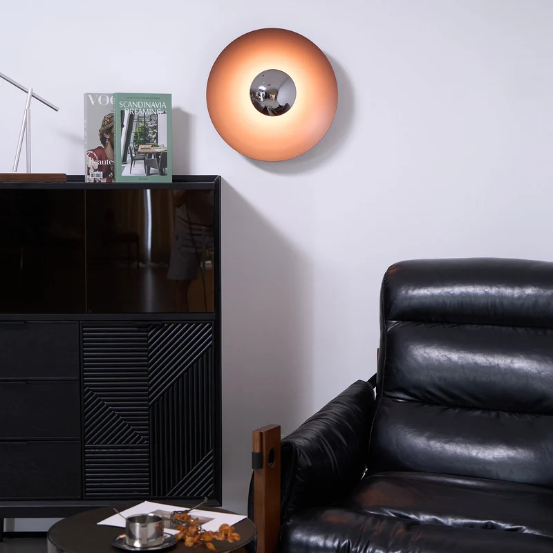 Ronde LED Wandlamp Eclipse Metaal Plafondlamp Modern Minimalistische Verlichting Woonkamer Slaapkamer | Sansoti