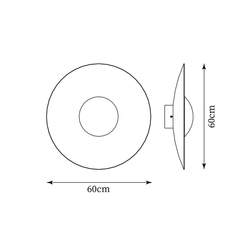 Ronde LED Wandlamp Eclipse Metaal Plafondlamp Modern Minimalistische Verlichting Woonkamer Slaapkamer | Sansoti