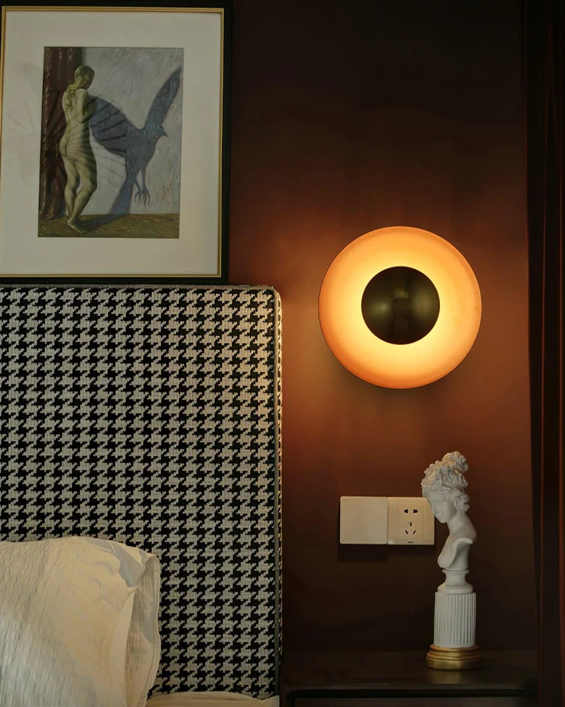 Ronde LED Wandlamp Eclipse Metaal Plafondlamp Modern Minimalistische Verlichting Woonkamer Slaapkamer | Sansoti