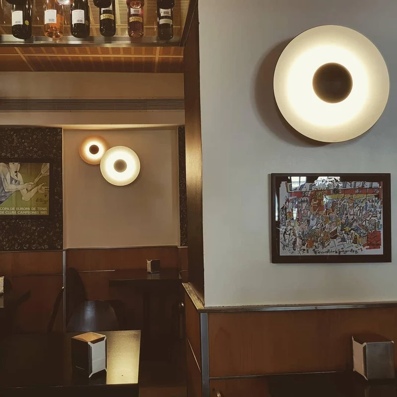 Ronde LED Wandlamp Eclipse Metaal Plafondlamp Modern Minimalistische Verlichting Woonkamer Slaapkamer | Sansoti