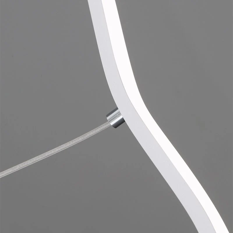 Lineaire LED Hanglamp Golf Metaal Zwart Wit Modern Dimbaar 80-120cm Woonkamer Eetkamer Slaapkamer Verlichting | Sansoti