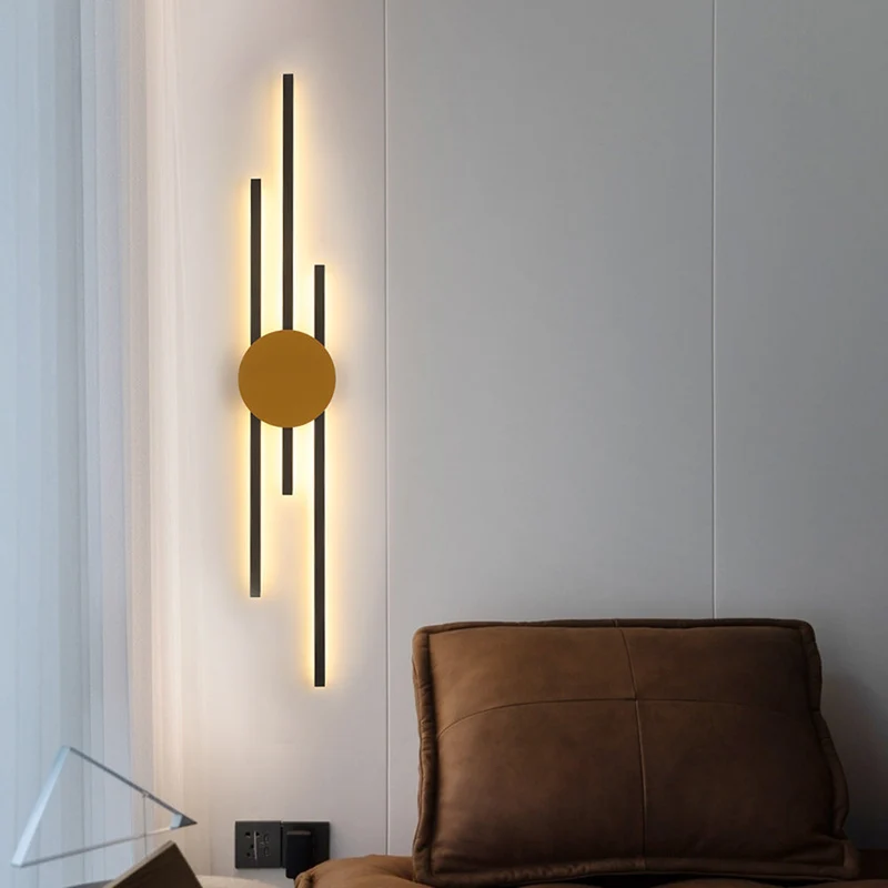 Moderne Wandlamp Lineair Ontwerp Metaal Acryl Studio Slaapkamer Woonkamer Hal Interieurverlichting LED | Sansoti