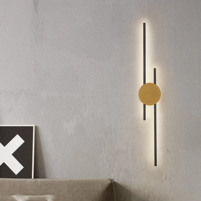 Moderne Wandlamp Lineair Ontwerp Metaal Acryl Studio Slaapkamer Woonkamer Hal Interieurverlichting LED | Sansoti