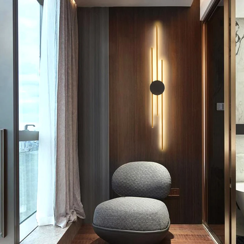 Moderne Wandlamp Lineair Ontwerp Metaal Acryl Studio Slaapkamer Woonkamer Hal Interieurverlichting LED | Sansoti