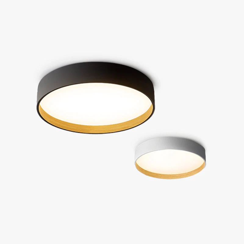 Moderne Ronde LED Plafondlamp Metaal Acryl Wit Grijs Zwart Dimbaar Scandinavisch Interieur Slaapkamer | Sansoti