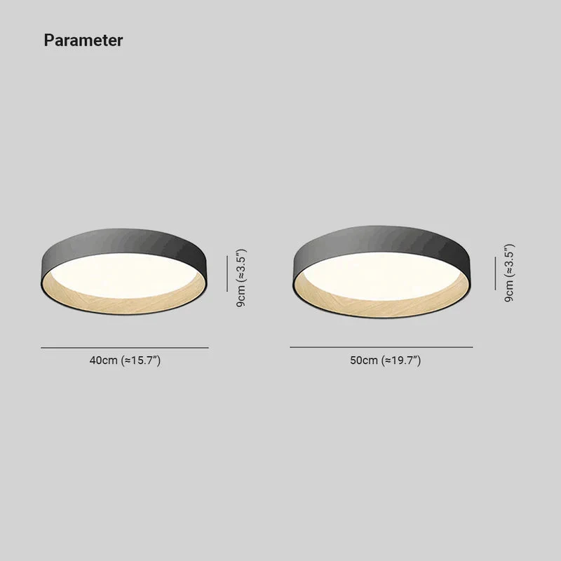 Moderne Ronde LED Plafondlamp Metaal Acryl Wit Grijs Zwart Dimbaar Scandinavisch Interieur Slaapkamer | Sansoti