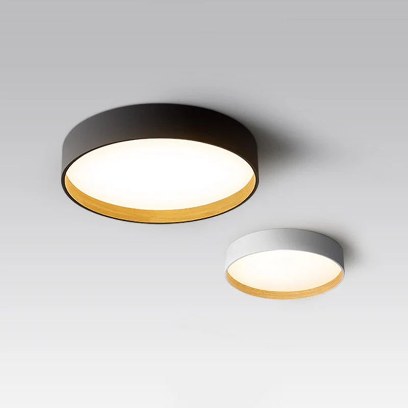 Moderne Ronde LED Plafondlamp Metaal Acryl Wit Grijs Zwart Dimbaar Scandinavisch Interieur Slaapkamer | Sansoti