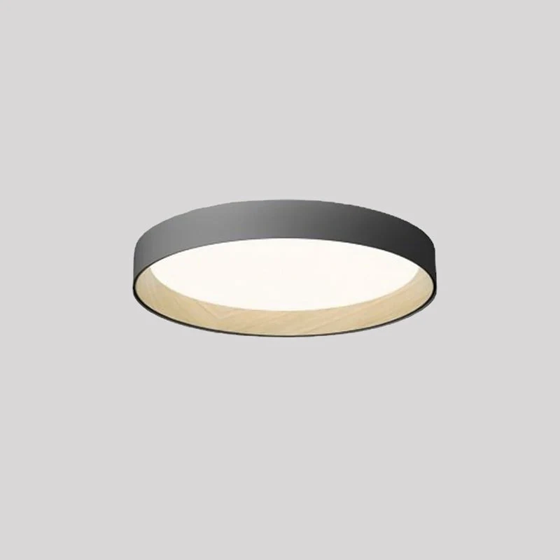 Moderne Ronde LED Plafondlamp Metaal Acryl Wit Grijs Zwart Dimbaar Scandinavisch Interieur Slaapkamer | Sansoti