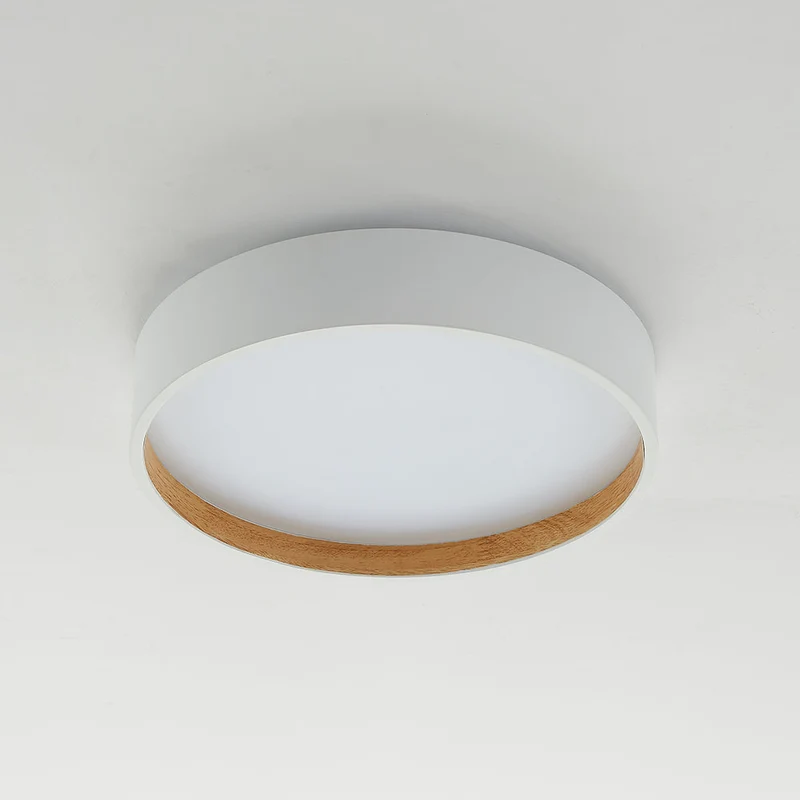 Moderne Ronde LED Plafondlamp Metaal Acryl Wit Grijs Zwart Dimbaar Scandinavisch Interieur Slaapkamer | Sansoti