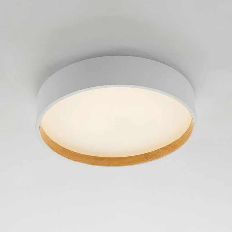 Moderne Ronde LED Plafondlamp Metaal Acryl Wit Grijs Zwart Dimbaar Scandinavisch Interieur Slaapkamer | Sansoti