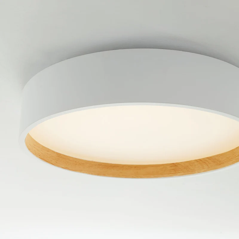 Moderne Ronde LED Plafondlamp Metaal Acryl Wit Grijs Zwart Dimbaar Scandinavisch Interieur Slaapkamer | Sansoti