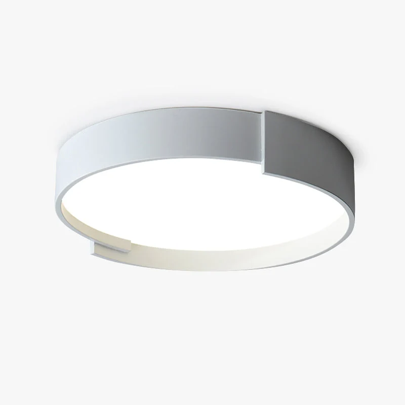 Dubbele Plafondlamp LED Ronde Metalen Afwerking Moderne Verlichting Dimbaar Wit Grijs Groen Goud Woonkamer | Sansoti