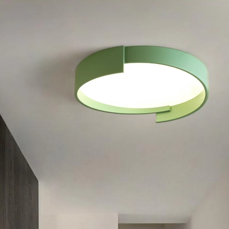 Dubbele Plafondlamp LED Ronde Metalen Afwerking Moderne Verlichting Dimbaar Wit Grijs Groen Goud Woonkamer | Sansoti