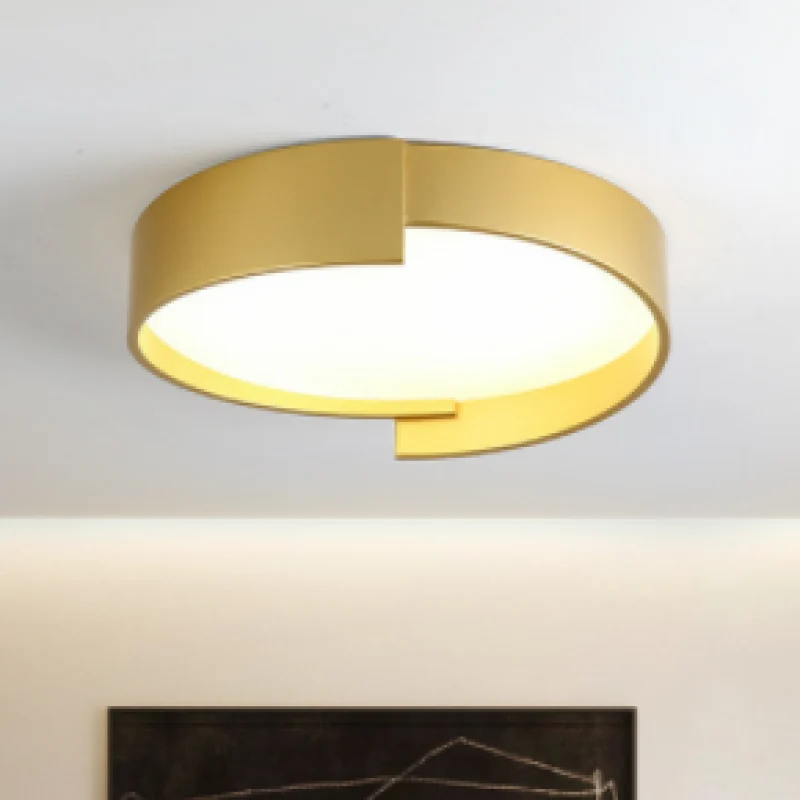 Dubbele Plafondlamp LED Ronde Metalen Afwerking Moderne Verlichting Dimbaar Wit Grijs Groen Goud Woonkamer | Sansoti