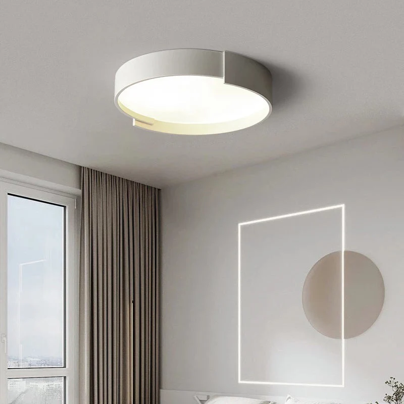 Dubbele Plafondlamp LED Ronde Metalen Afwerking Moderne Verlichting Dimbaar Wit Grijs Groen Goud Woonkamer | Sansoti