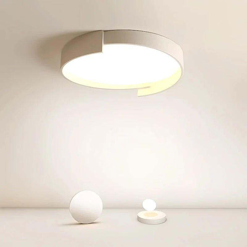 Dubbele Plafondlamp LED Ronde Metalen Afwerking Moderne Verlichting Dimbaar Wit Grijs Groen Goud Woonkamer | Sansoti