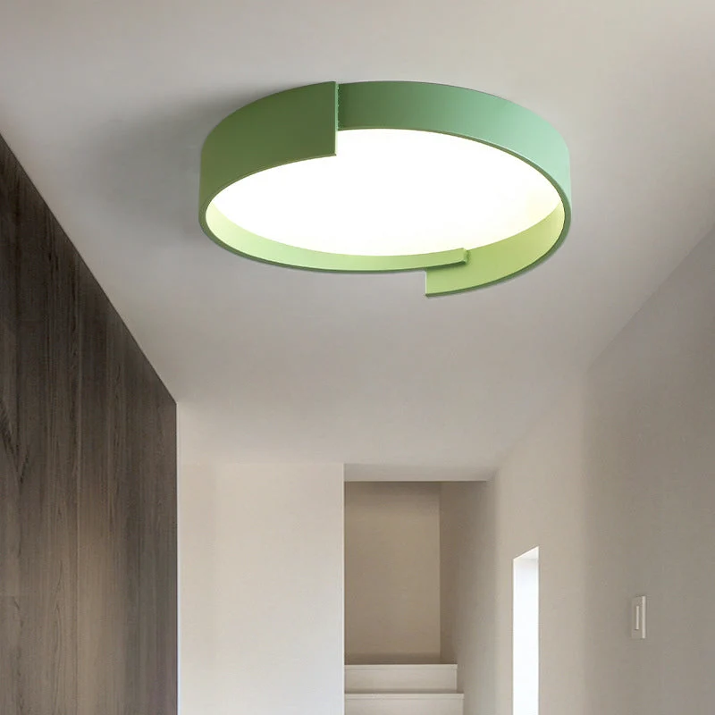 Dubbele Plafondlamp LED Ronde Metalen Afwerking Moderne Verlichting Dimbaar Wit Grijs Groen Goud Woonkamer | Sansoti