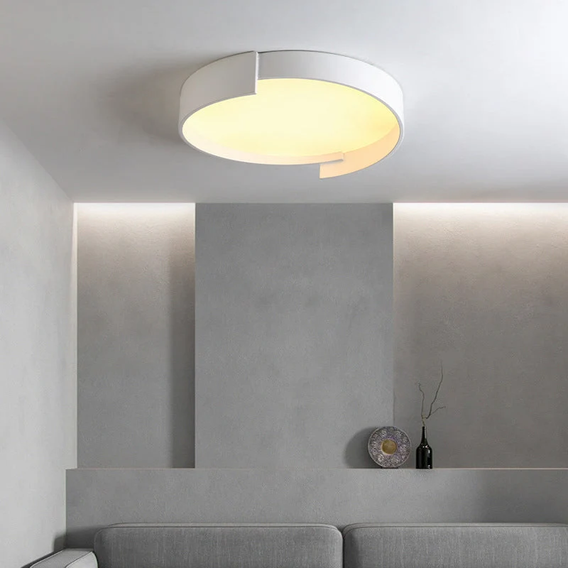 Dubbele Plafondlamp LED Ronde Metalen Afwerking Moderne Verlichting Dimbaar Wit Grijs Groen Goud Woonkamer | Sansoti