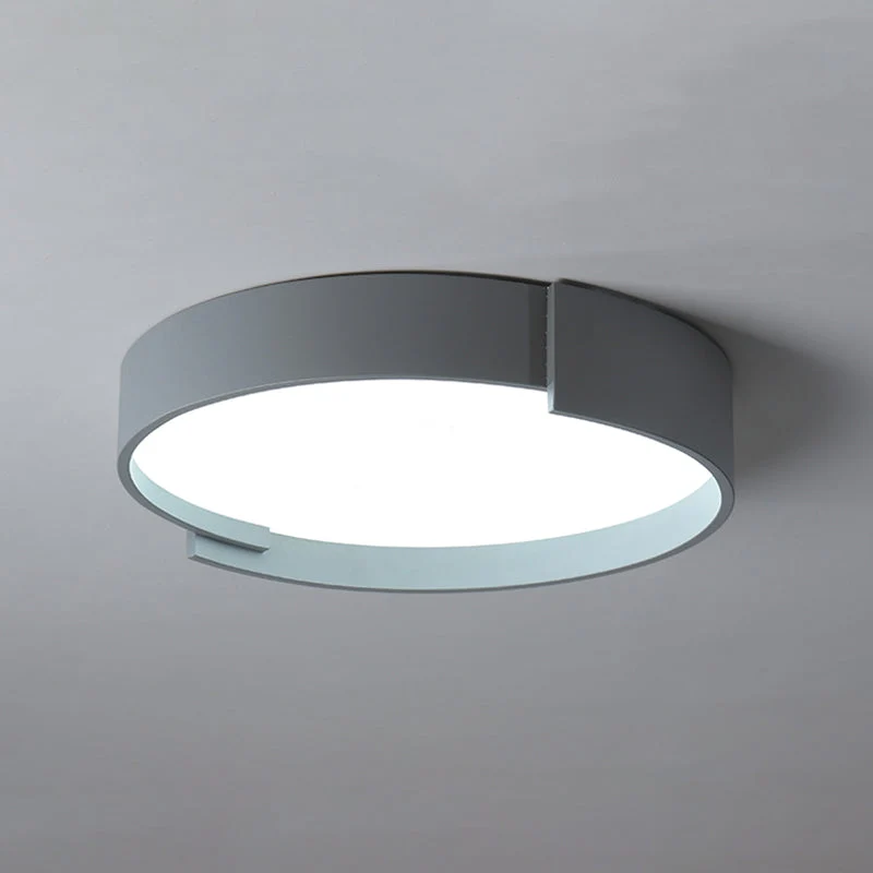 Dubbele Plafondlamp LED Ronde Metalen Afwerking Moderne Verlichting Dimbaar Wit Grijs Groen Goud Woonkamer | Sansoti