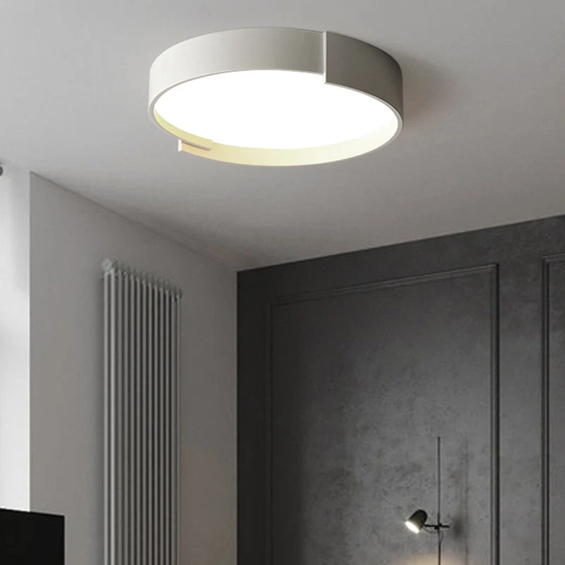Dubbele Plafondlamp LED Ronde Metalen Afwerking Moderne Verlichting Dimbaar Wit Grijs Groen Goud Woonkamer | Sansoti