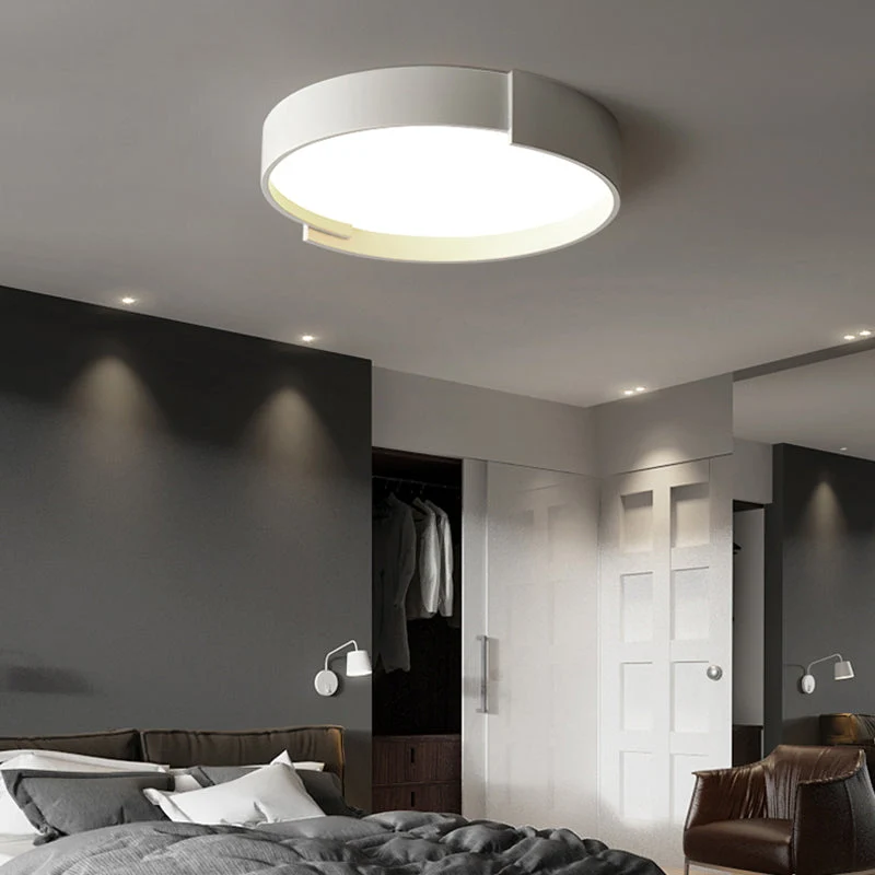 Dubbele Plafondlamp LED Ronde Metalen Afwerking Moderne Verlichting Dimbaar Wit Grijs Groen Goud Woonkamer | Sansoti