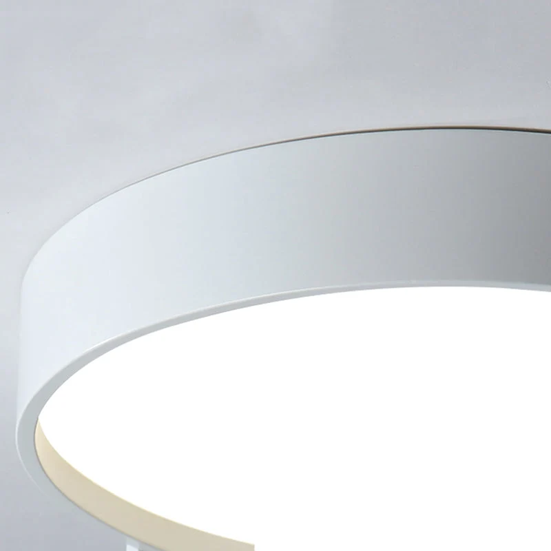Dubbele Plafondlamp LED Ronde Metalen Afwerking Moderne Verlichting Dimbaar Wit Grijs Groen Goud Woonkamer | Sansoti